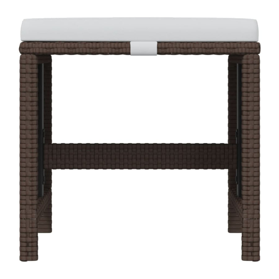 21-Delige Tuinset Met Kussens Poly Rattan Bruin Bruin en zwart