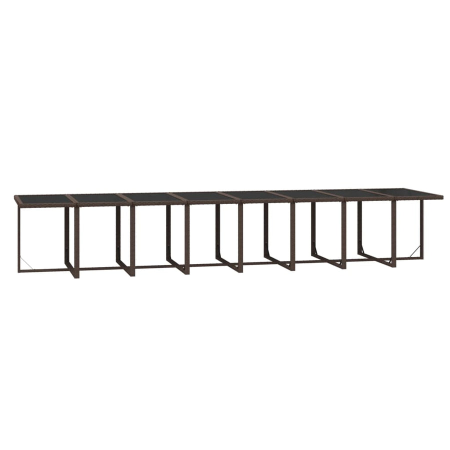 21-Delige Tuinset Met Kussens Poly Rattan Bruin Bruin en zwart