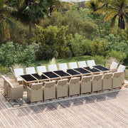Tuinset poly rattan met kussens beige