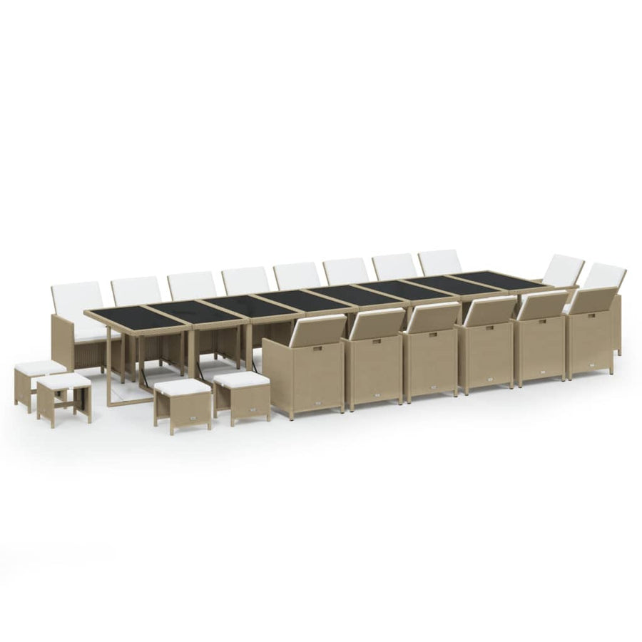 21-Delige Tuinset Met Kussens Poly Rattan 17