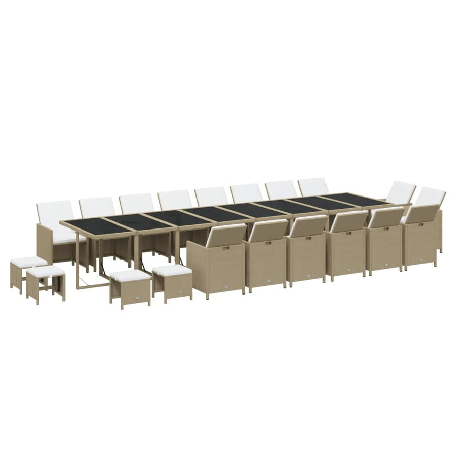 21-Delige Tuinset Met Kussens Poly Rattan 17