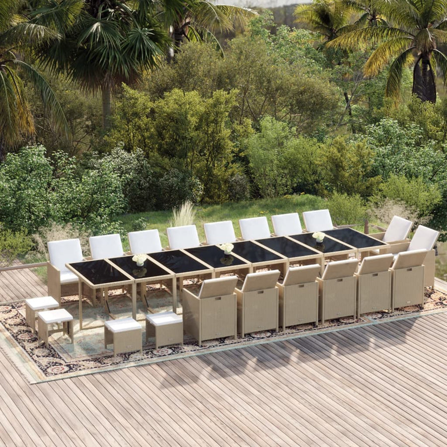 21-Delige Tuinset Met Kussens Poly Rattan 17