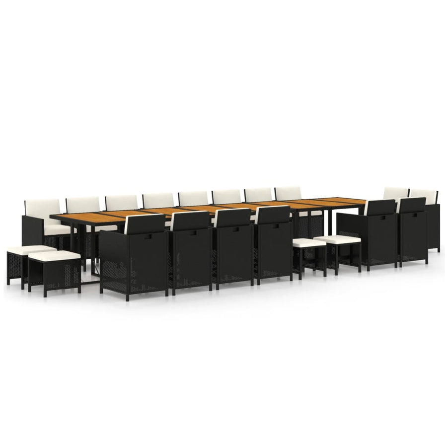 21-Delige Tuinset Met Kussens Poly Rattan 17