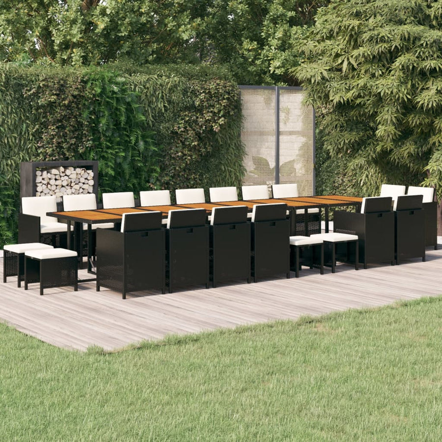 21-Delige Tuinset Met Kussens Poly Rattan 17