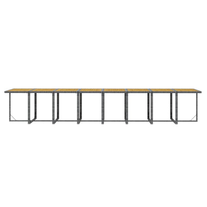 21-Delige Tuinset Met Kussens Poly Rattan Grijs Grijs en bruin 20x Fauteuil + Tafel