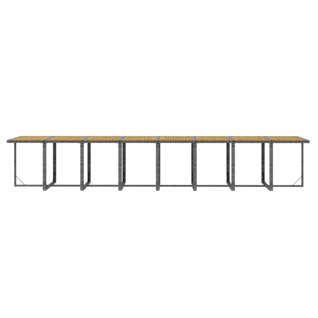 21-Delige Tuinset Met Kussens Poly Rattan Grijs Grijs en bruin 16x Fauteuil + 4x voetensteun + Tafel