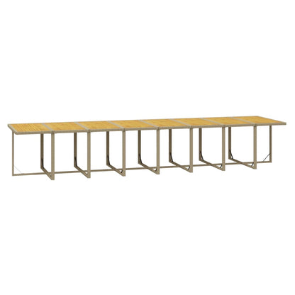 21-Delige Tuinset Met Kussens Poly Rattan Beige Beige en bruin