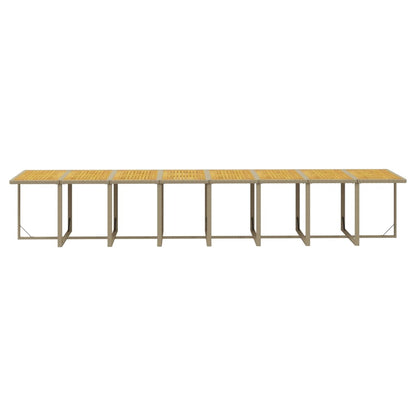 21-Delige Tuinset Met Kussens Poly Rattan Beige Beige en bruin