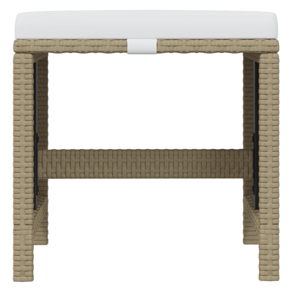 21-Delige Tuinset Met Kussens Poly Rattan Beige Beige en bruin