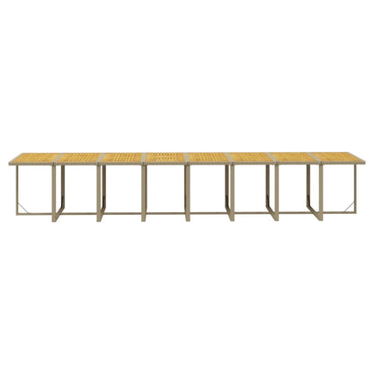 21-Delige Tuinset Met Kussens Poly Rattan Beige Beige en bruin