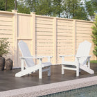 Tuinstoelen Adirondack 2 stuks wit HDPE