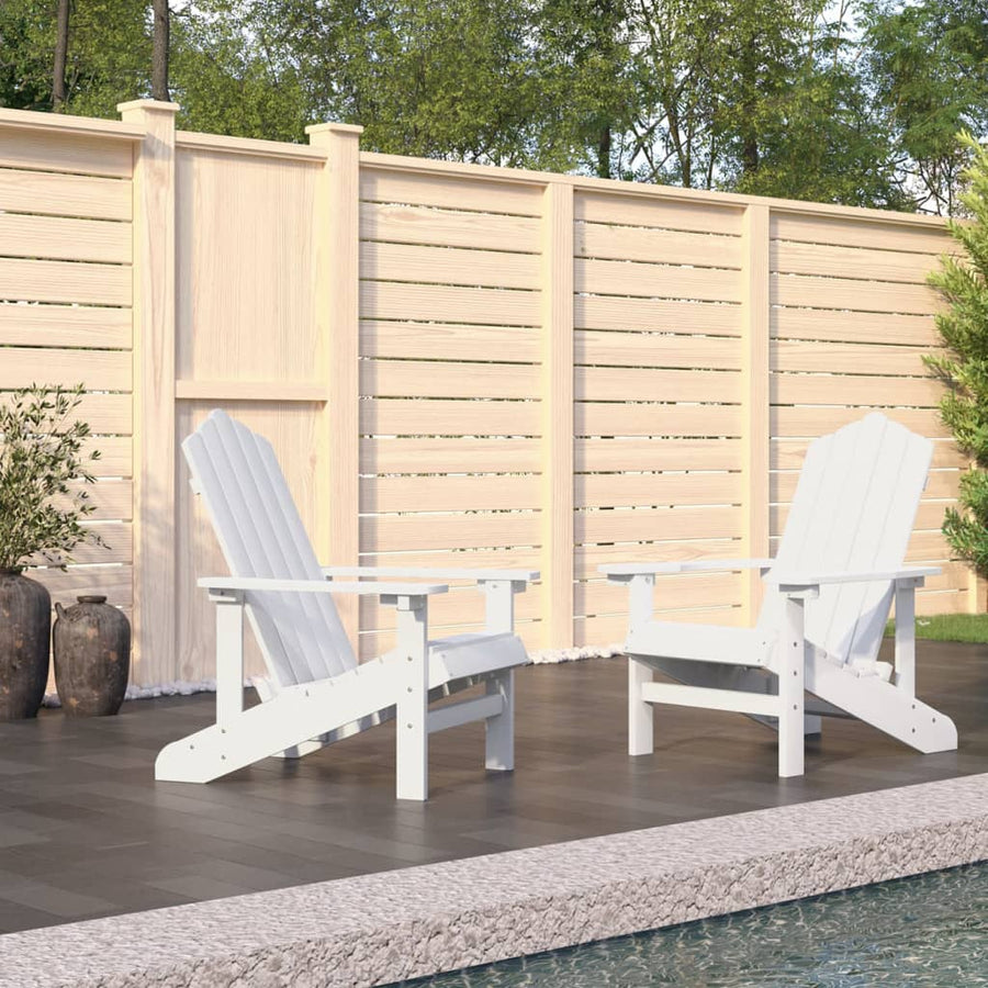 Tuinstoelen 2 St Adirondack Hdpe 1 Wit