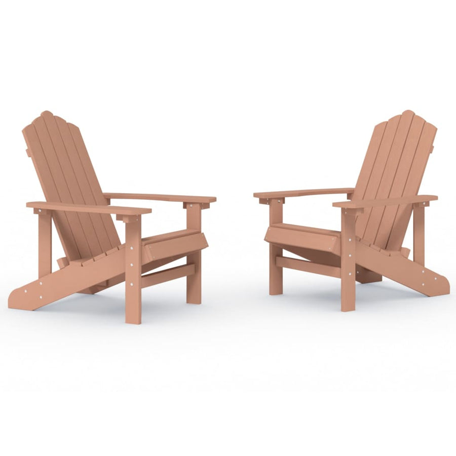 Tuinstoelen 2 St Adirondack Hdpe 1 Bruin