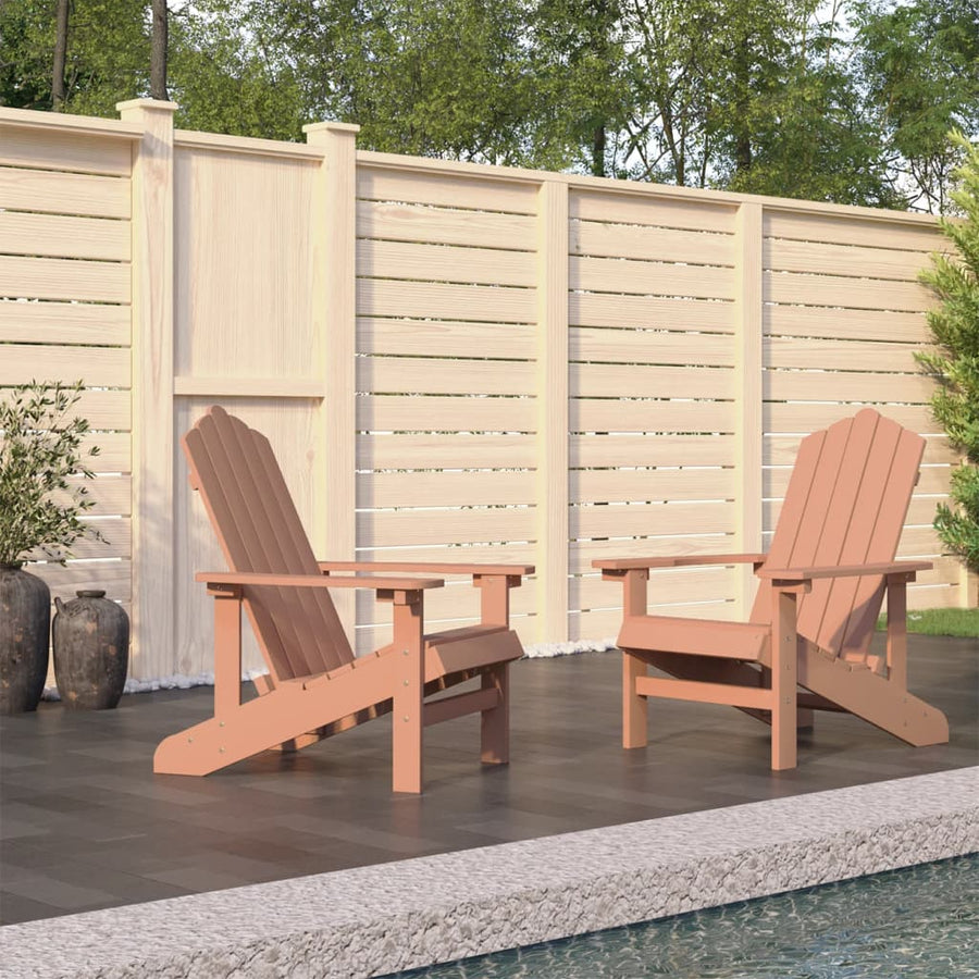 Tuinstoelen 2 St Adirondack Hdpe 1 Bruin