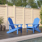 Garden chairs 2 pc Adirondack HDPE aqua blue