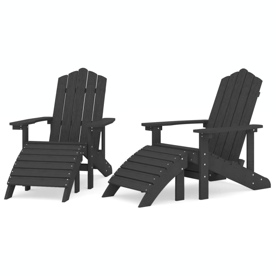 Tuinstoelen 2 St Adirondack Met Voetensteunen Hdpe 1