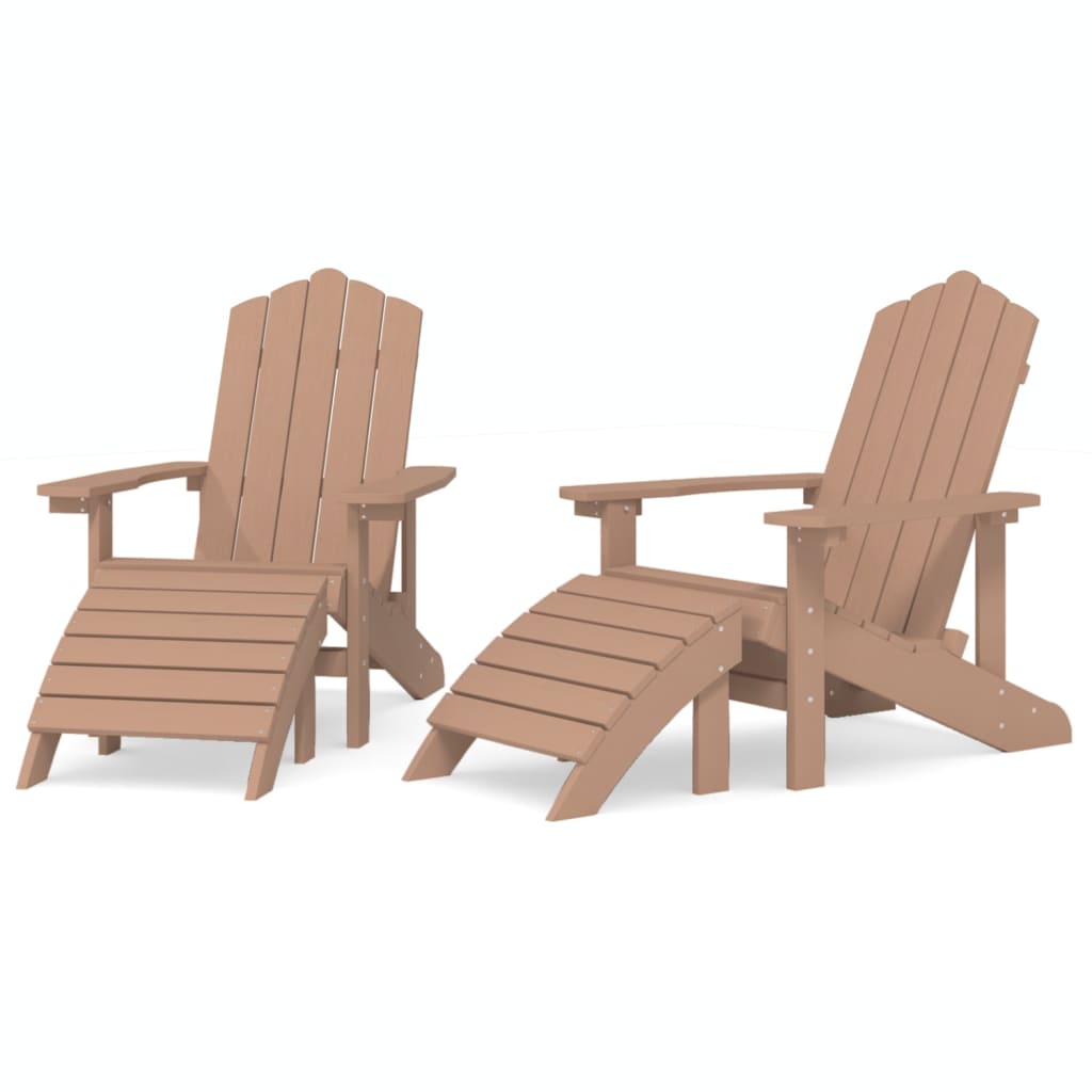 Tuinstoelen 2 St Adirondack Met Voetensteunen Hdpe 1