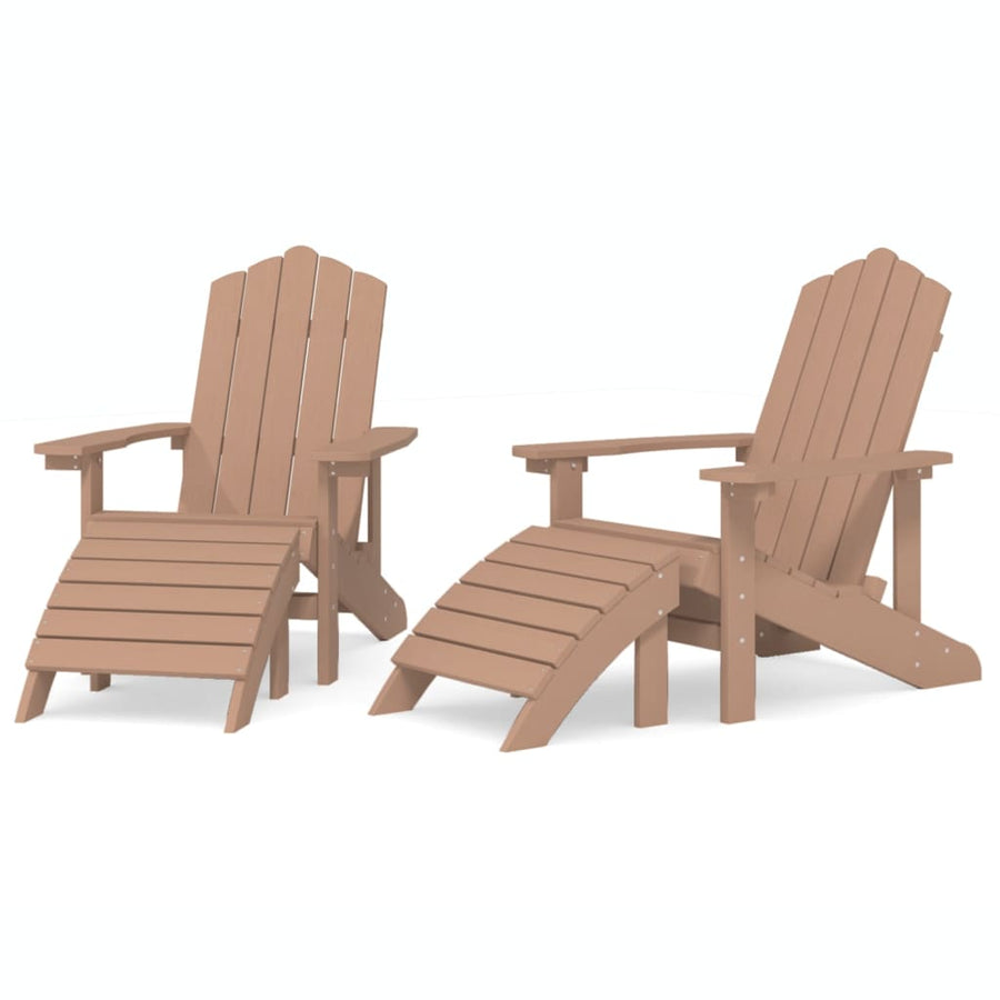 Tuinstoelen 2 St Adirondack Met Voetensteunen Hdpe 1