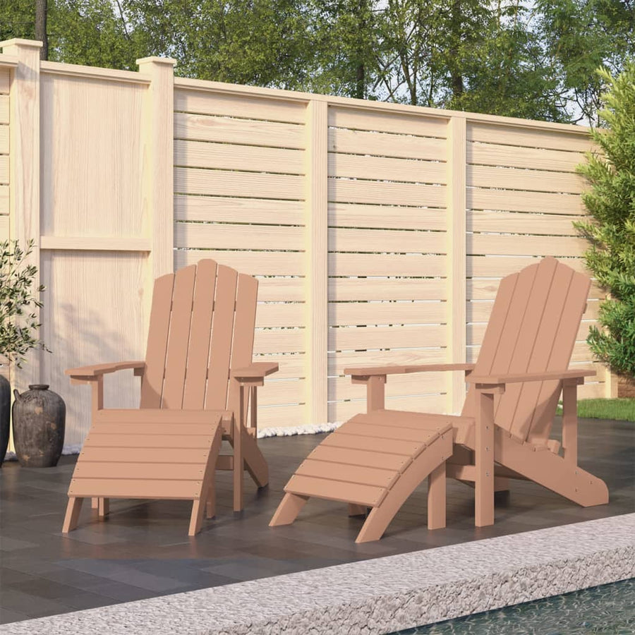 Tuinstoelen 2 St Adirondack Met Voetensteunen Hdpe 1