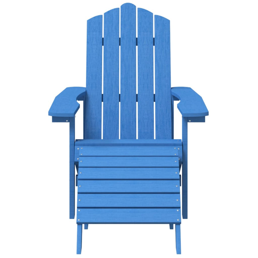Tuinstoelen 2 St Adirondack Met Voetensteunen Hdpe Aquablauw 1