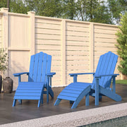 Tuinstoelen 2 stuks Adirondack HDPE Aquablauw