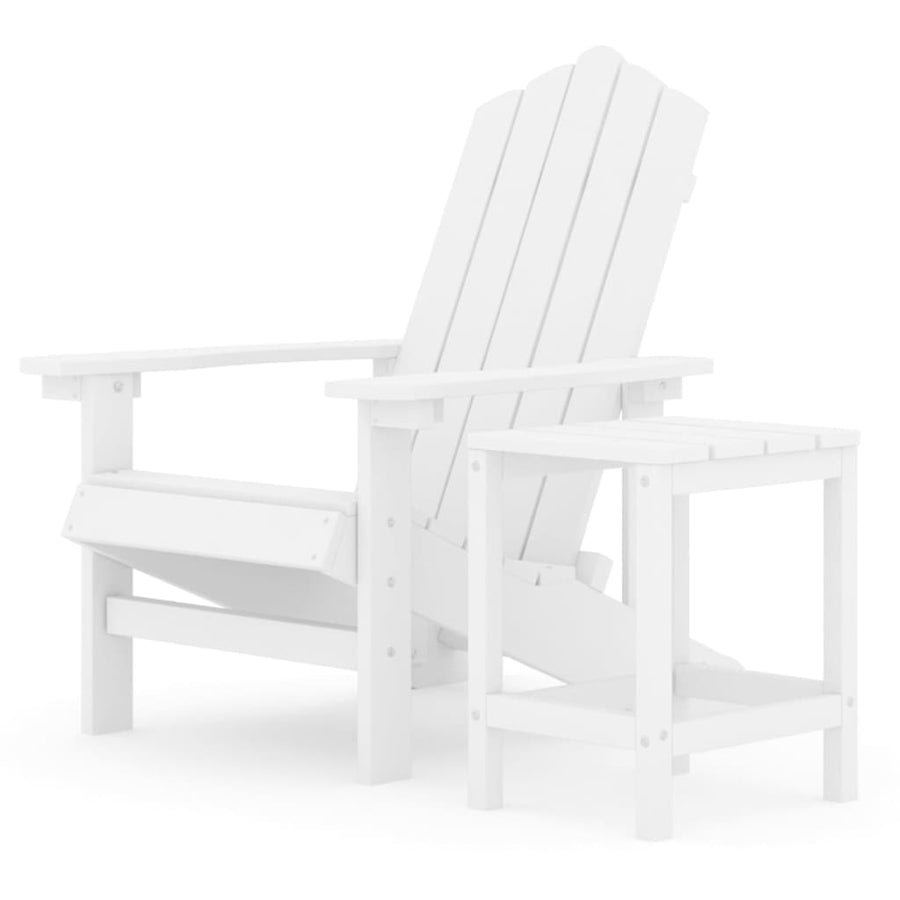 Tuinstoel Adirondack Met Tafel Hdpe 1 Wit