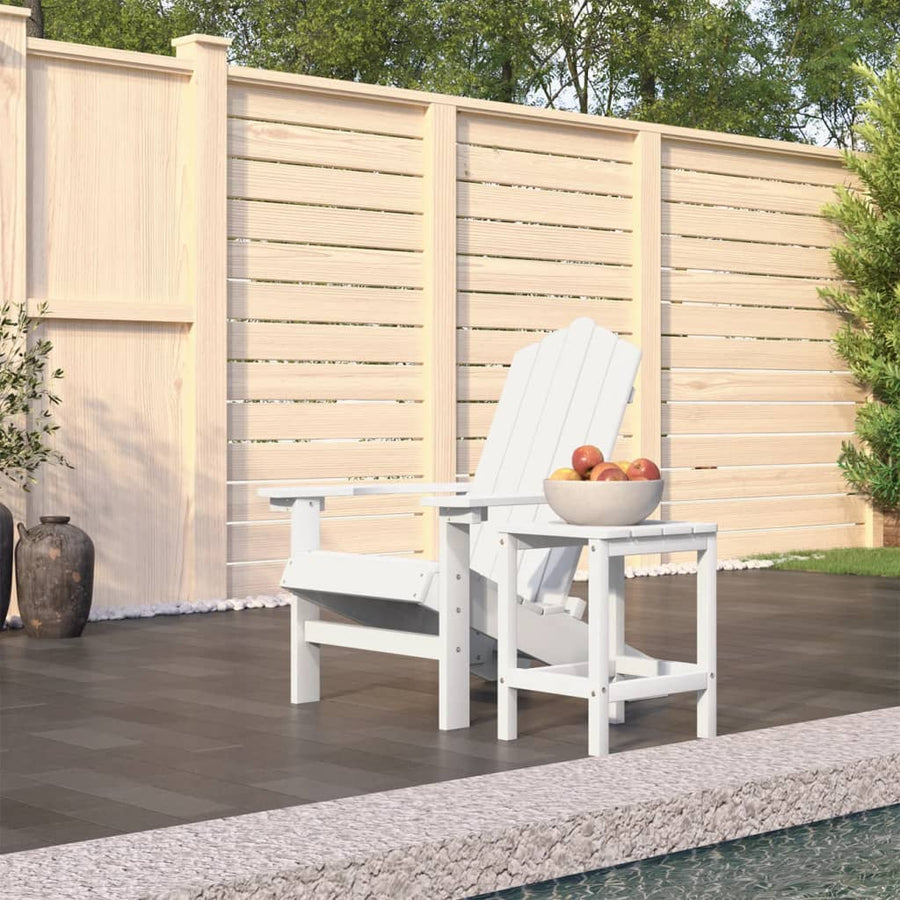 Tuinstoel Adirondack Met Tafel Hdpe 1 Wit
