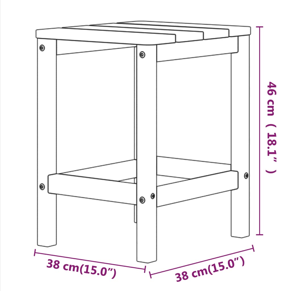 Tuinstoel Adirondack Met Tafel Hdpe Kleurig 1