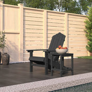 Tuinstoel Adirondack met tafel antraciet HDPE