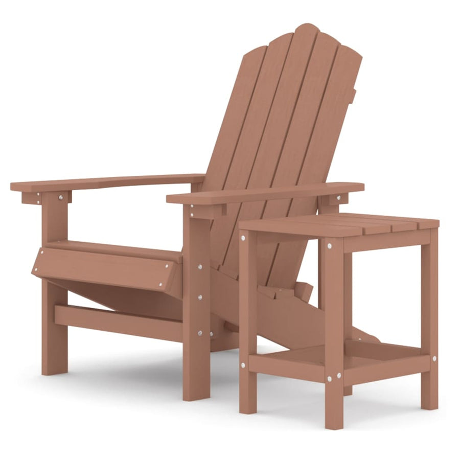 Tuinstoel Adirondack Met Tafel Hdpe 1 Bruin