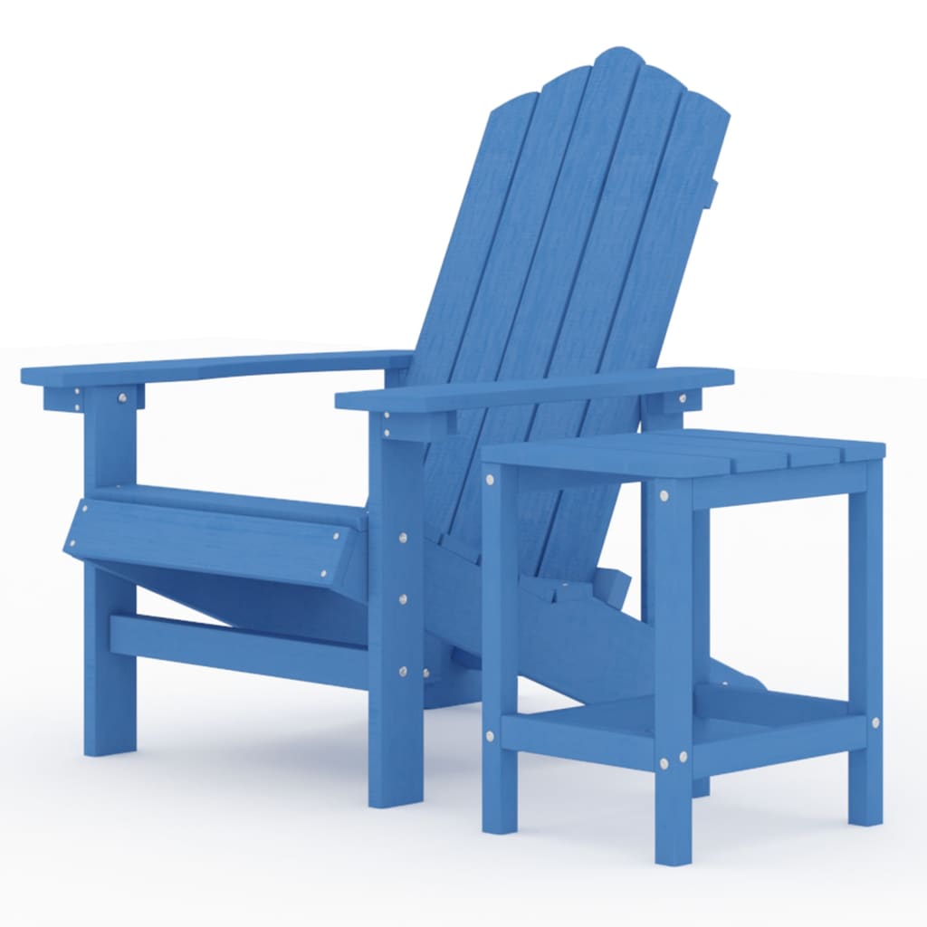 Tuinstoel Adirondack Met Tafel Hdpe Aquablauw 1 Waterblauw