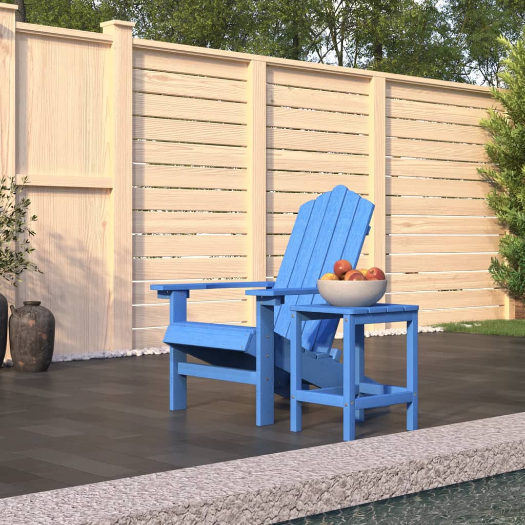 Tuinstoel Adirondack Met Tafel Hdpe Aquablauw 1 Waterblauw