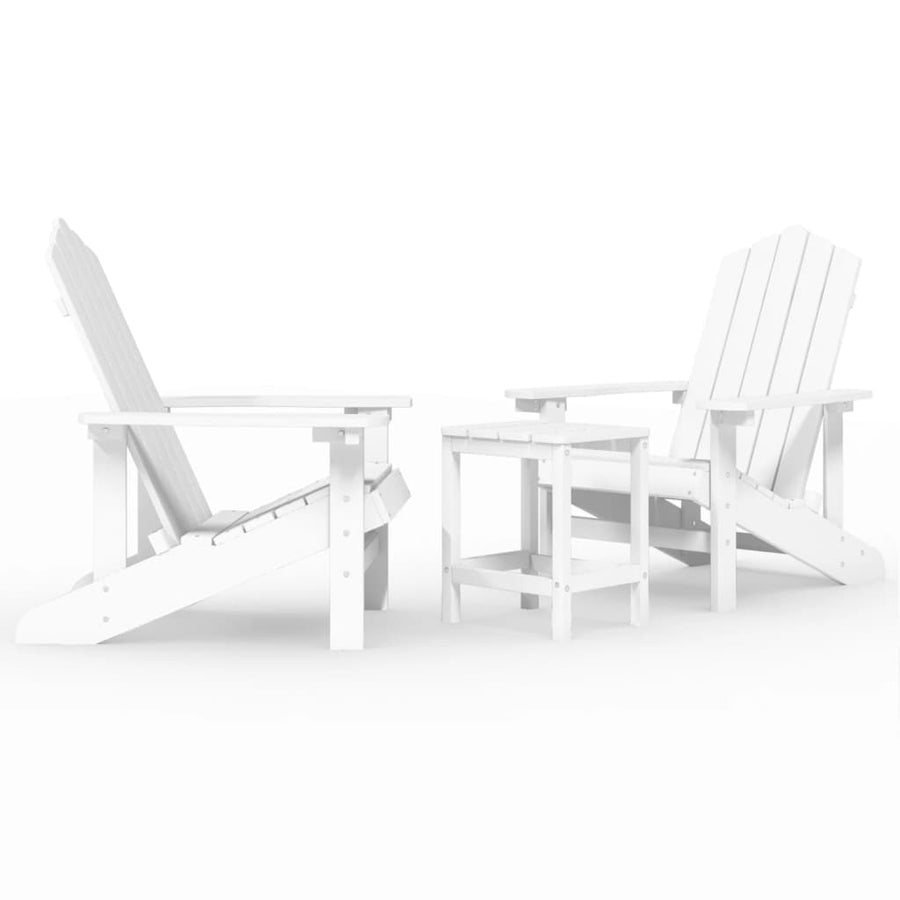 Tuinstoelen Adirondack Met Tafel Hdpe 1 Wit
