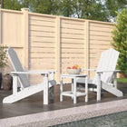 Tuinstoelen Adirondack met tafel HDPE wit