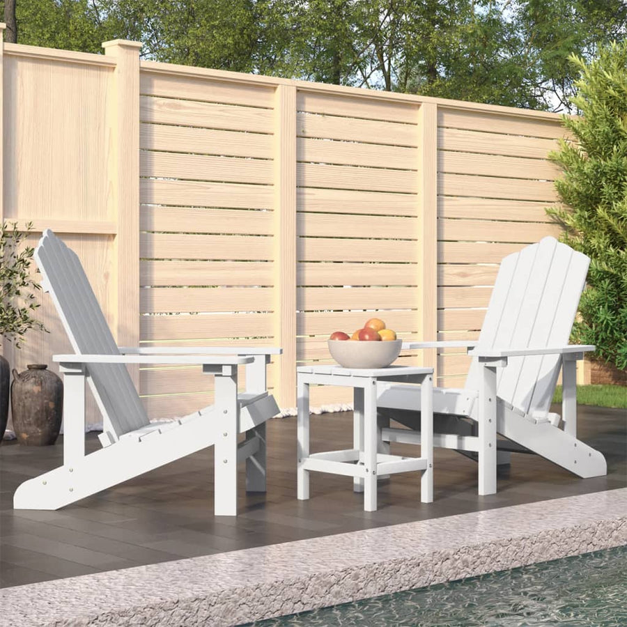 Tuinstoelen Adirondack Met Tafel Hdpe 1 Wit