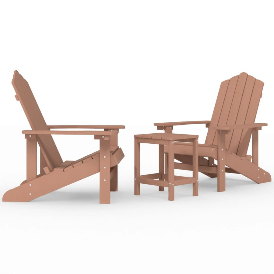 Tuinstoelen Adirondack Met Tafel Hdpe 1 Bruin