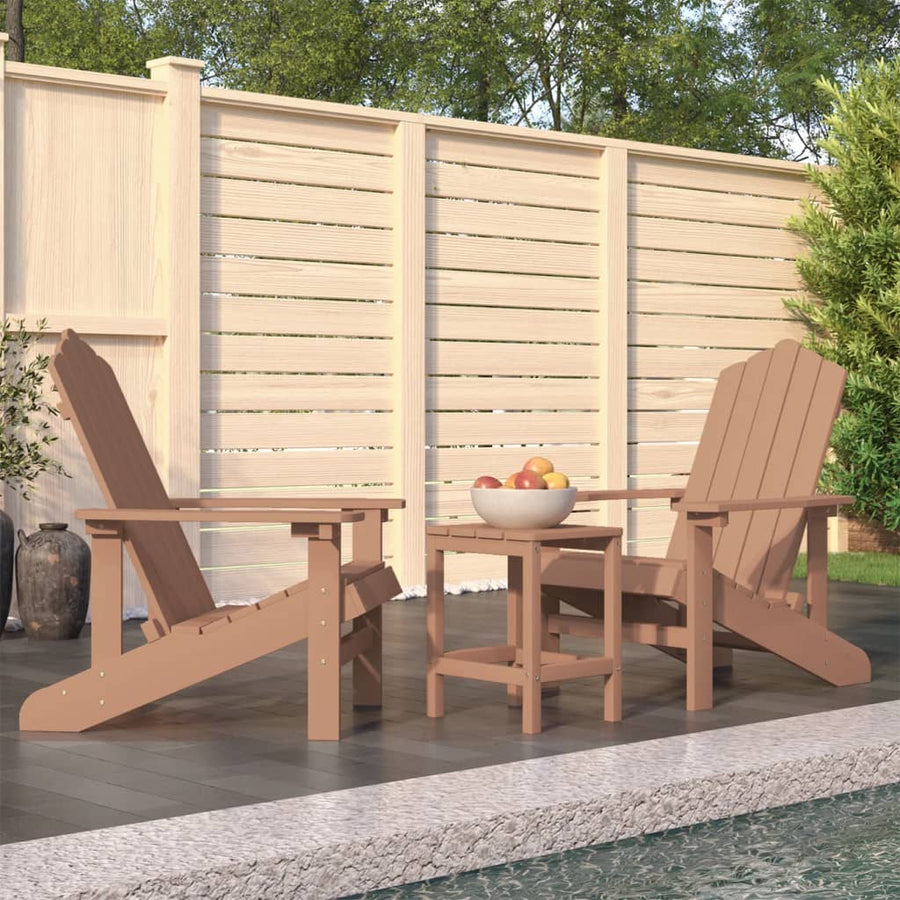 Tuinstoelen Adirondack Met Tafel Hdpe 1 Bruin
