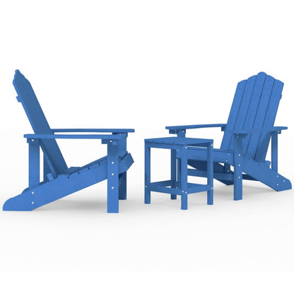 Tuinstoelen Adirondack Met Tafel Hdpe Aquablauw 1 Waterblauw