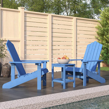 Tuinstoelen Adirondack Met Tafel Hdpe Aquablauw 1 Waterblauw