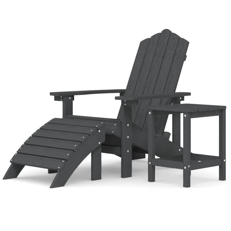 Tuinstoel Adirondack Met Voetenbank Tafel Hdpe Kleurig 1