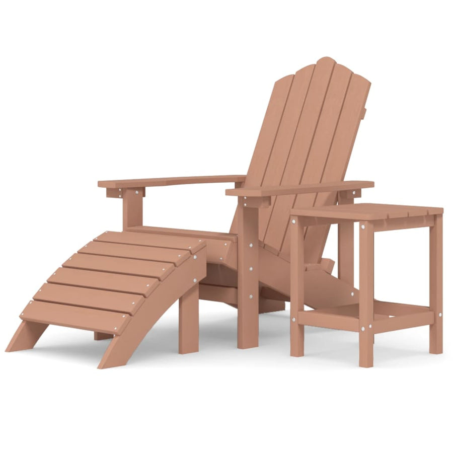 Tuinstoel Adirondack Met Voetenbank En Tafel Hdpe 1