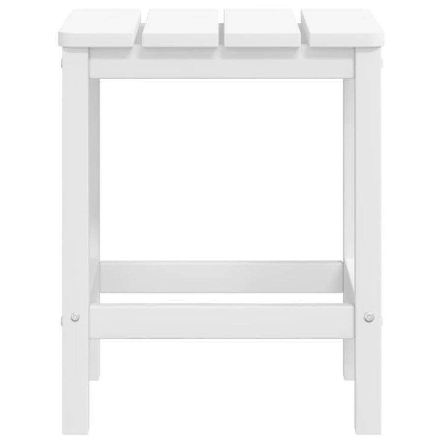 Tuinstoelen Adirondack Met Voetenbank En Tafel Hdpe Wit 2x Fauteuil + 2x voetensteun + Tafel