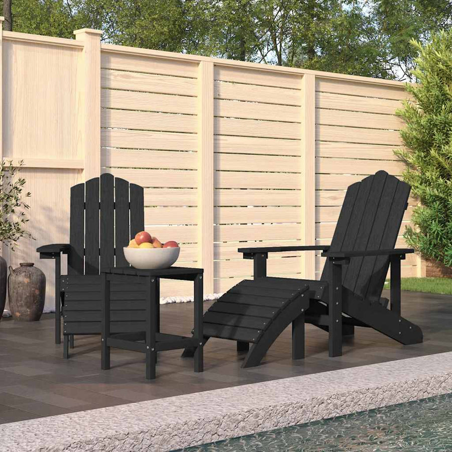 Tuinstoelen Adirondack Met Voetenbank Tafel Hdpe Kleur 1