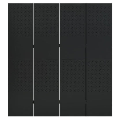 Kamerschermen 2 St Met 4 Panelen 160X180 Cm Staal Zwart 2