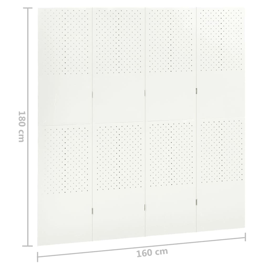 Kamerschermen 2 St Met 4 Panelen Staal 2