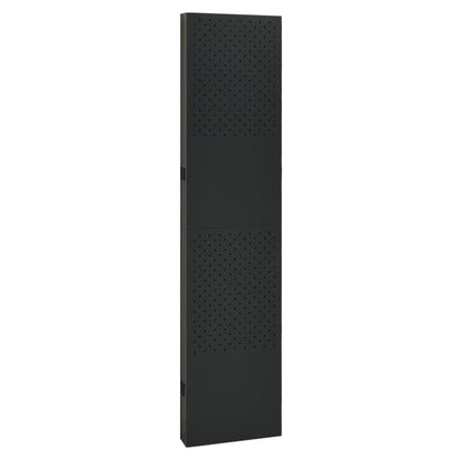 Kamerschermen 2 st met 5 panelen 200x180 cm staal zwart