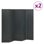 Room dividers 2 pcs with 5 panels 200x180 cm steel anthracite
