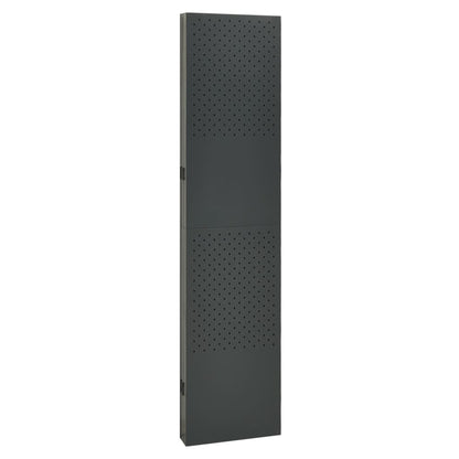 Kamerschermen 2 st met 5 panelen 200x180 cm staal antraciet