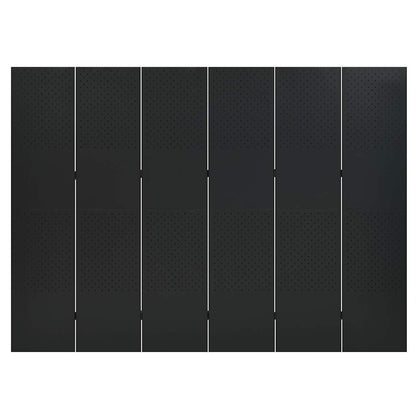 Kamerschermen 2 St Met 6 Panelen 240X180 Cm Staal Zwart Zwart