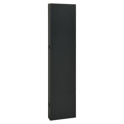 Kamerschermen 2 St Met 6 Panelen 240X180 Cm Staal Zwart Zwart